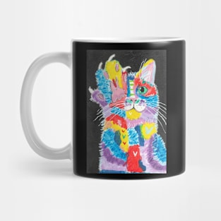 Colorful abstract cat art Mug